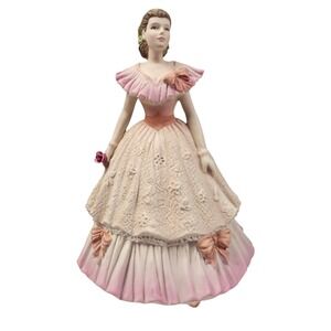 Coalport Beau Monde Rachel Porcelain Figurine Pink Cream Made in England 1993